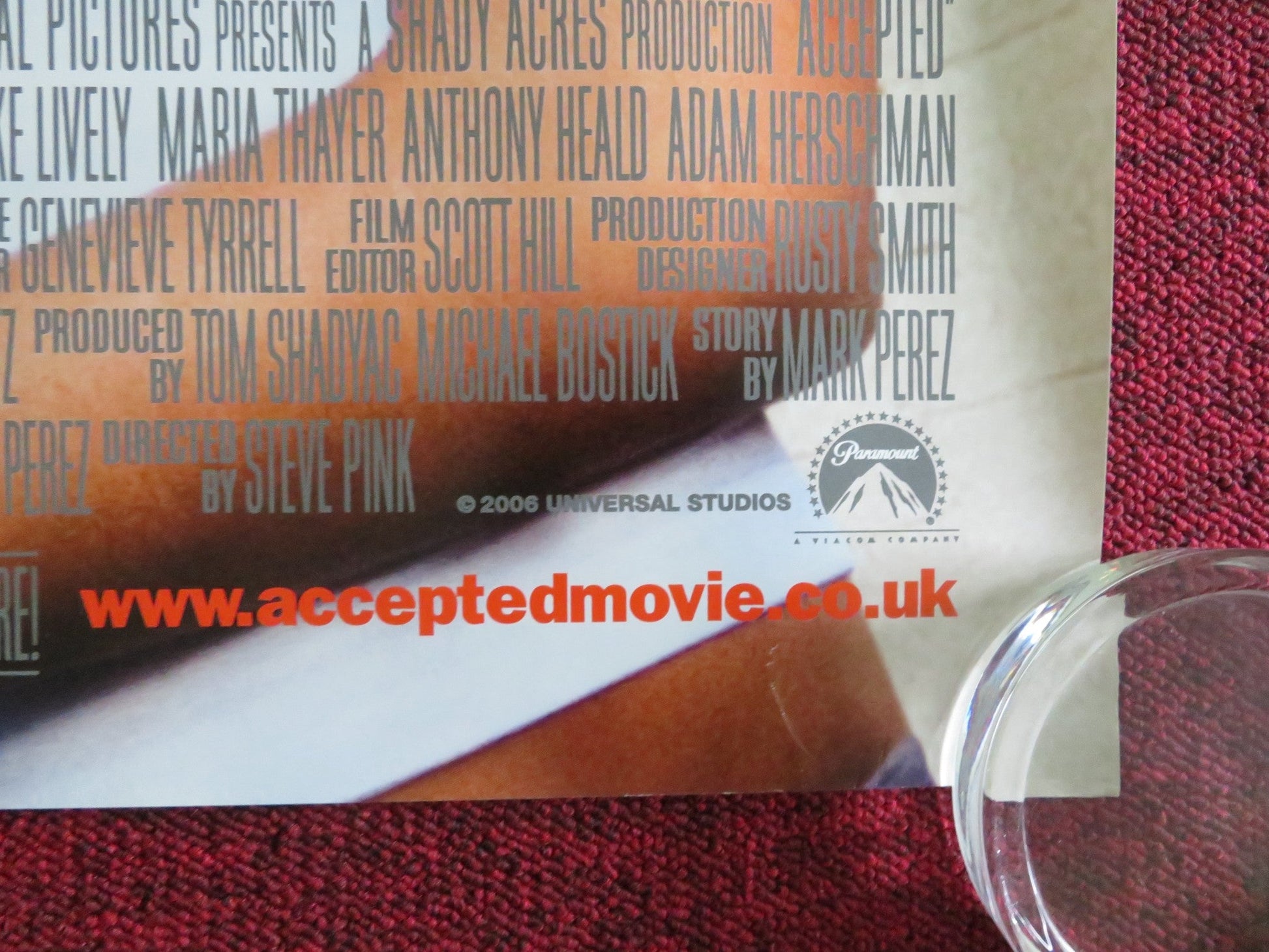 ACCEPTED UK QUAD ROLLED POSTER JUSTIN LONG JONAH HILL BLAKE LIVELY 2006 Movie posters