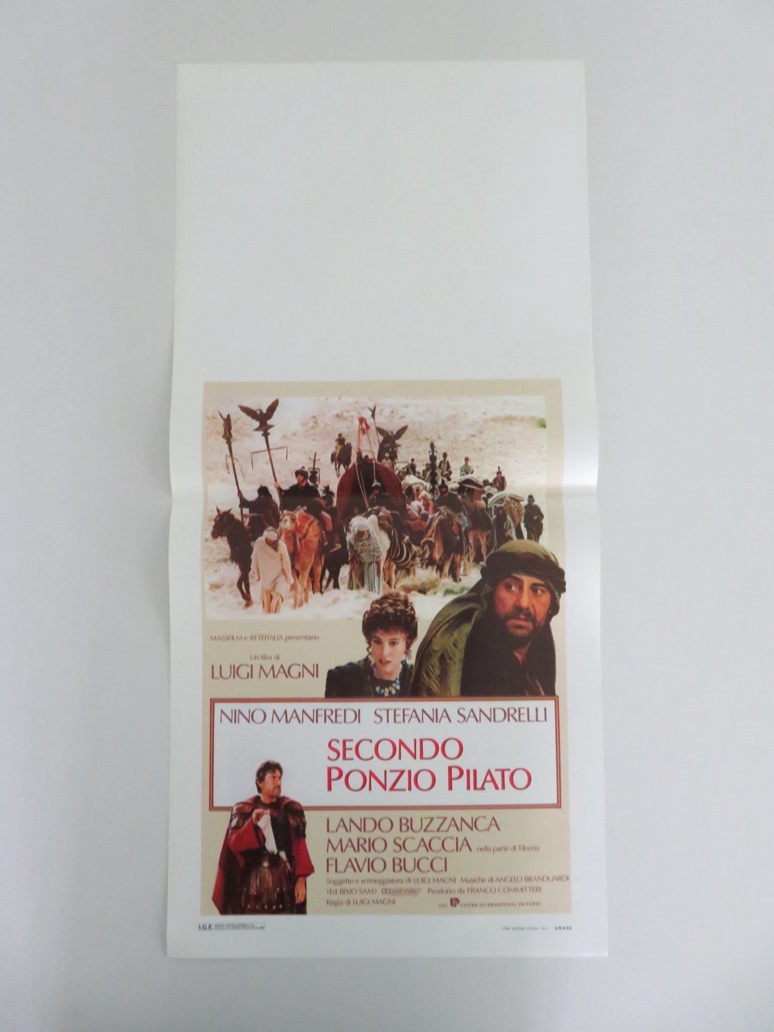 ACCORDING TO PONTIUS PILOT ITALIAN LOCANDINA POSTER NINO MANFREDI 1987 Movie posters