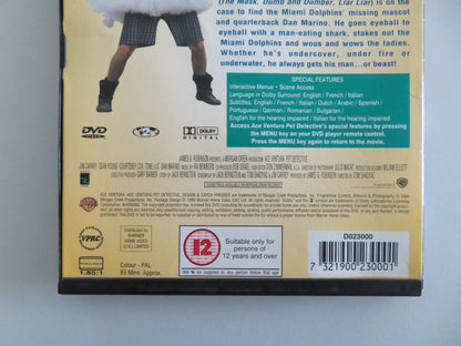 Ace Ventura: Pet Detective (DVD) Jim Carrey Courteney Cox 1994 Region 2 Movie posters