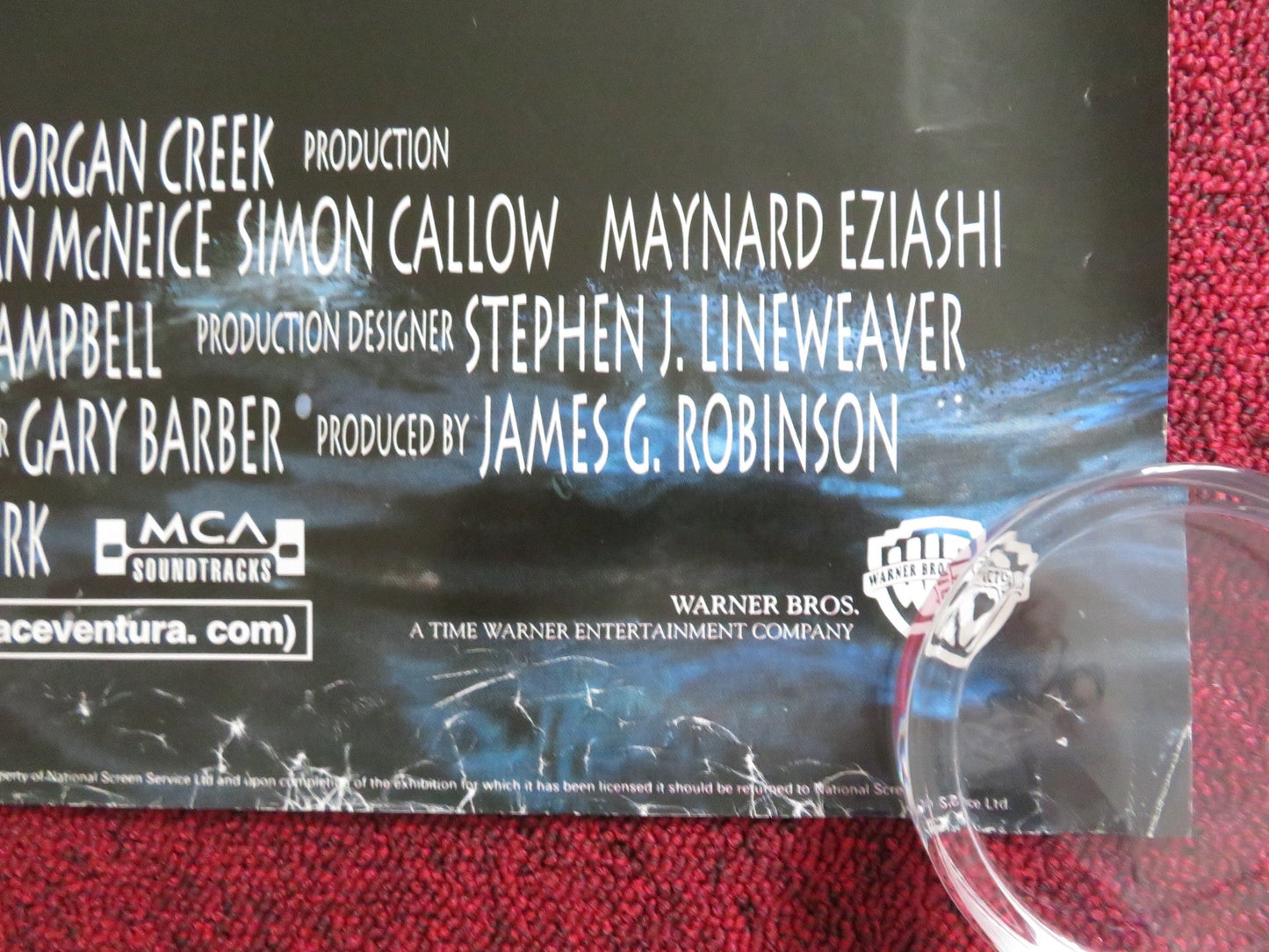 ACE VENTURA: WHEN NATURE CALLS UK QUAD ROLLED POSTER JIM CARREY S. CALLOW 1995 Rendezvous Cinema Movie posters