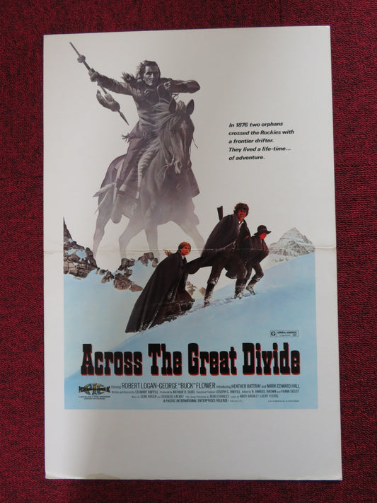 ACROSS THE GREAT DIVIDE WINDOW CARD (14"x 22") POSTER ROBERT LOGAN G.FLOWER 1976 - Rendezvous Cinema