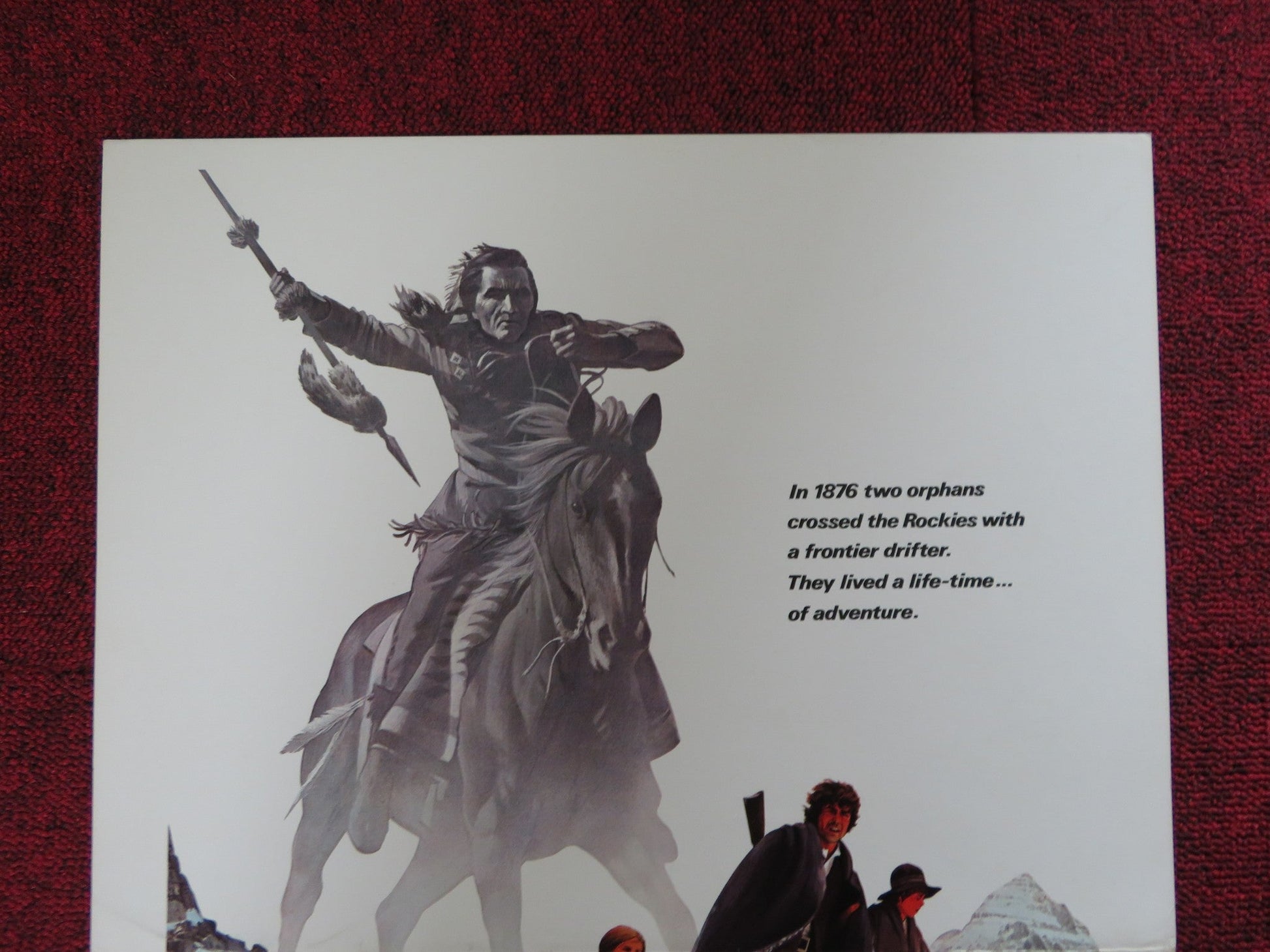 ACROSS THE GREAT DIVIDE WINDOW CARD (14"x 22") POSTER ROBERT LOGAN G.FLOWER 1976 - Rendezvous Cinema