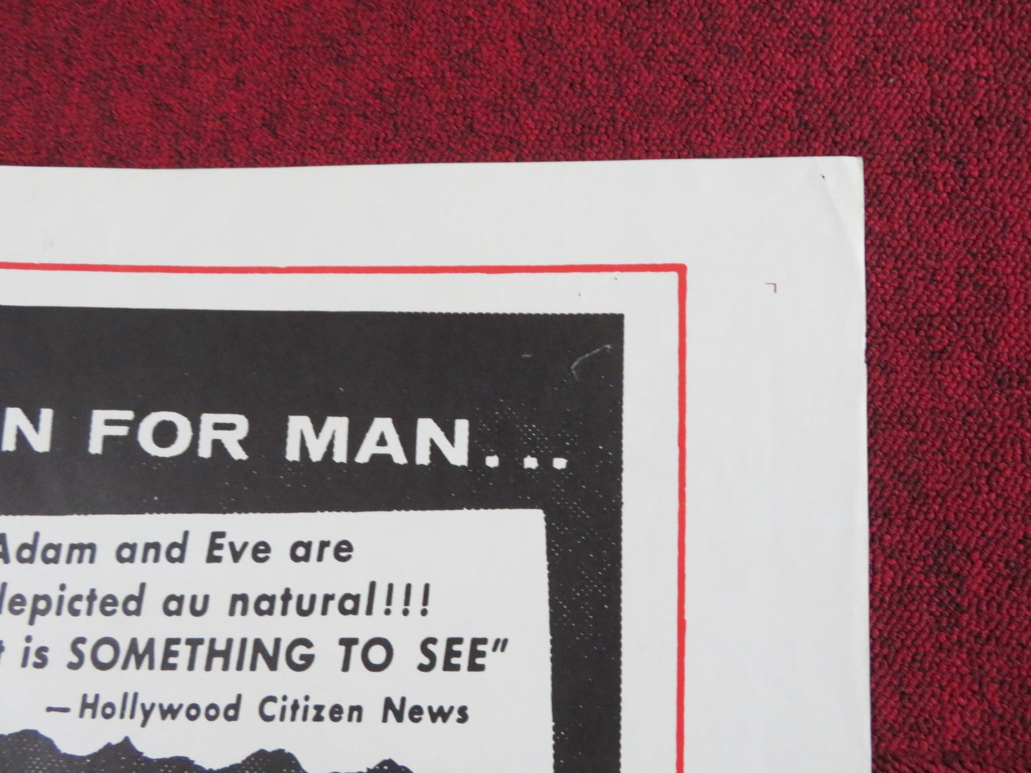 ADAM AND EVE FOLDED US ONE SHEET POSTER CHRISTIANE MARTEL CARLOS BAENA 1958 - Rendezvous Cinema