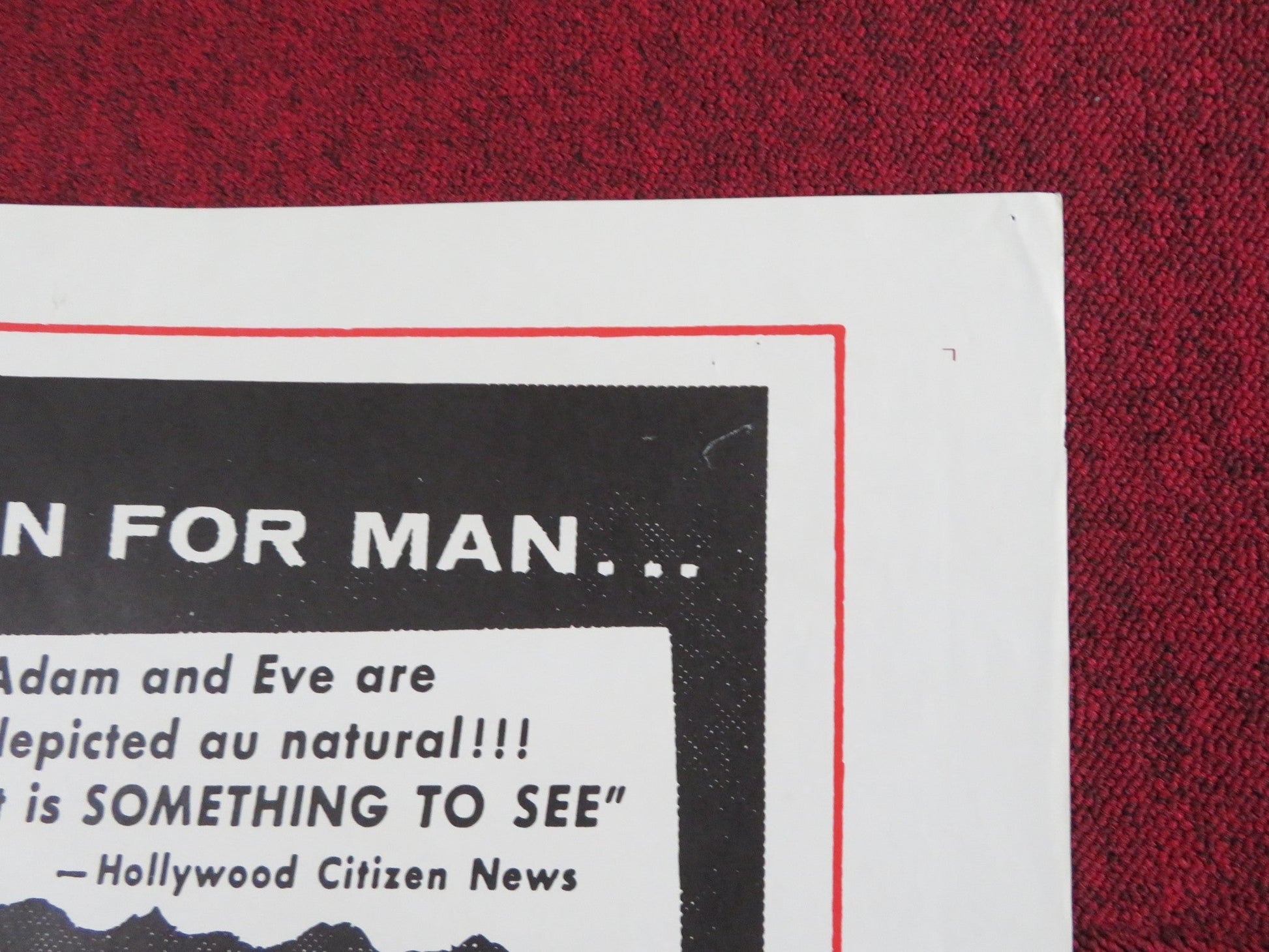 ADAM AND EVE FOLDED US ONE SHEET POSTER CHRISTIANE MARTEL CARLOS BAENA 1958 - Rendezvous Cinema