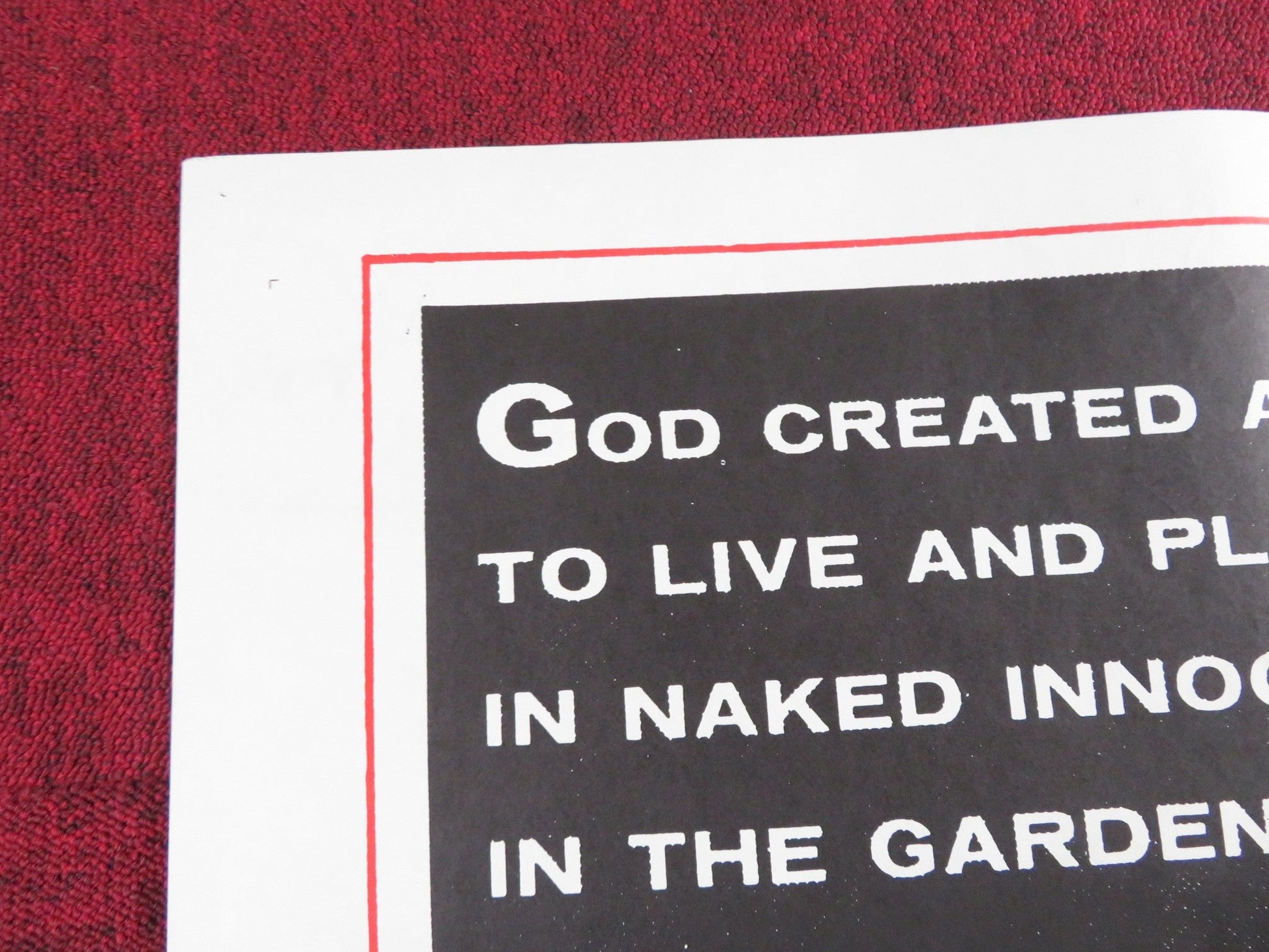 ADAM AND EVE FOLDED US ONE SHEET POSTER CHRISTIANE MARTEL CARLOS BAENA 1958 - Rendezvous Cinema