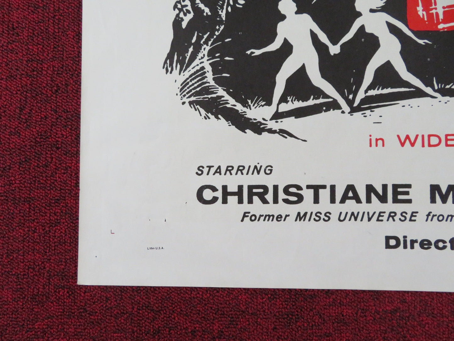 ADAM AND EVE FOLDED US ONE SHEET POSTER CHRISTIANE MARTEL CARLOS BAENA 1958 - Rendezvous Cinema