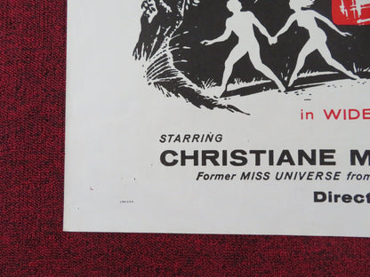 ADAM AND EVE FOLDED US ONE SHEET POSTER CHRISTIANE MARTEL CARLOS BAENA 1958 - Rendezvous Cinema