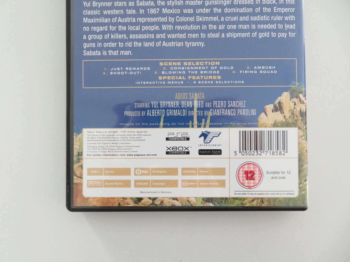 ADIOS, SABATA (DVD) YUL BRYNNER DEAN REED 1970 REGION 0 Movie posters