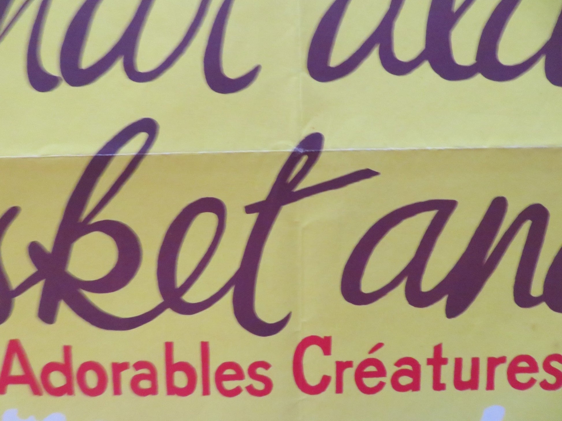 ADORABLE CREATURES DANISH POSTER ROLLED DANIEL GELIN ANTONELLA LUALDI 1953 Rendezvous Cinema Movie posters