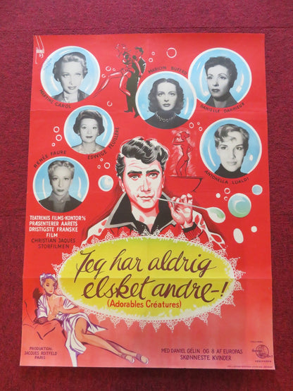 ADORABLE CREATURES DANISH POSTER ROLLED DANIEL GELIN ANTONELLA LUALDI 1953 Rendezvous Cinema Movie posters