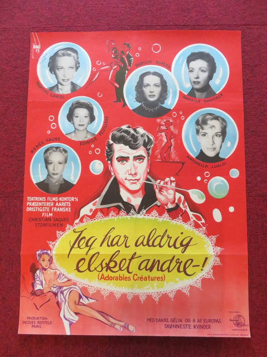 ADORABLE CREATURES DANISH POSTER ROLLED DANIEL GELIN ANTONELLA LUALDI 1953 Rendezvous Cinema Movie posters