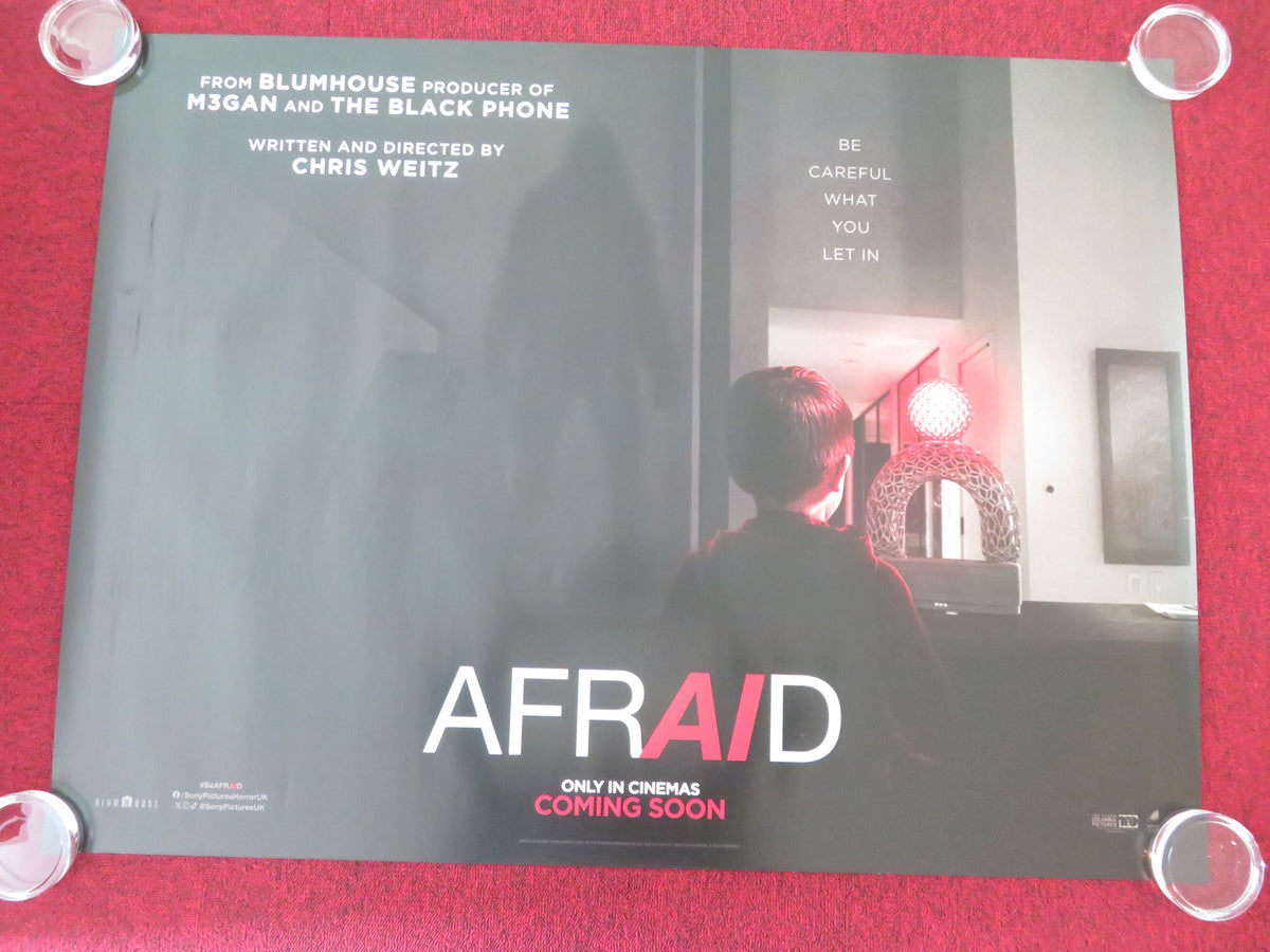 Afraid UK Quad Rolled Poster John Cho Katherine Waterston 2024 Movie posters