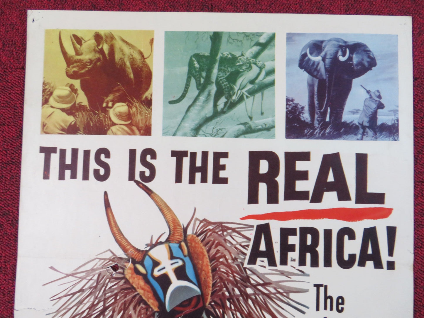 AFRICA ADVENTURE US INSERT POSTER ROBERT RUARK 1954 - Rendezvous Cinema