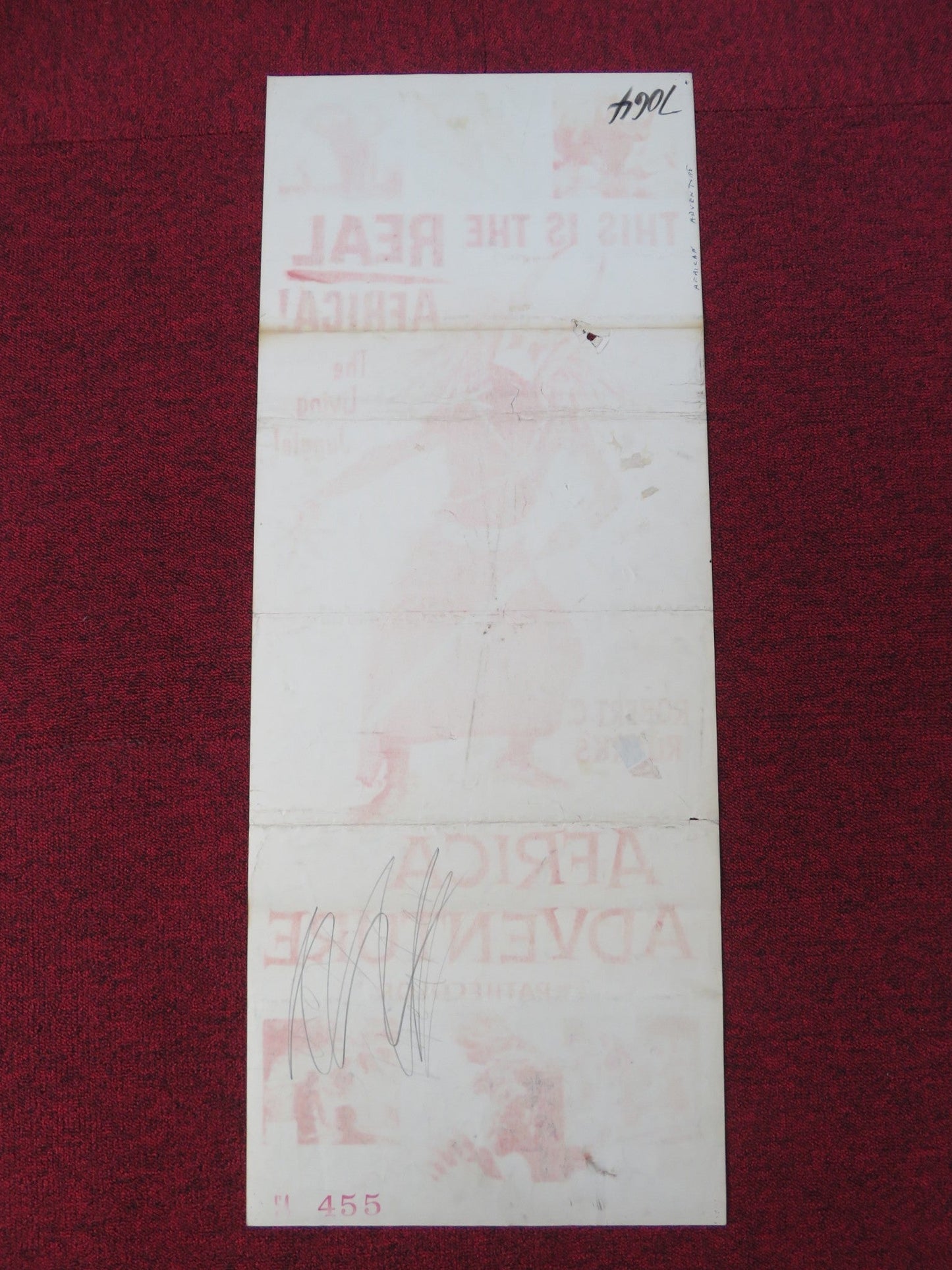 AFRICA ADVENTURE US INSERT POSTER ROBERT RUARK 1954 - Rendezvous Cinema