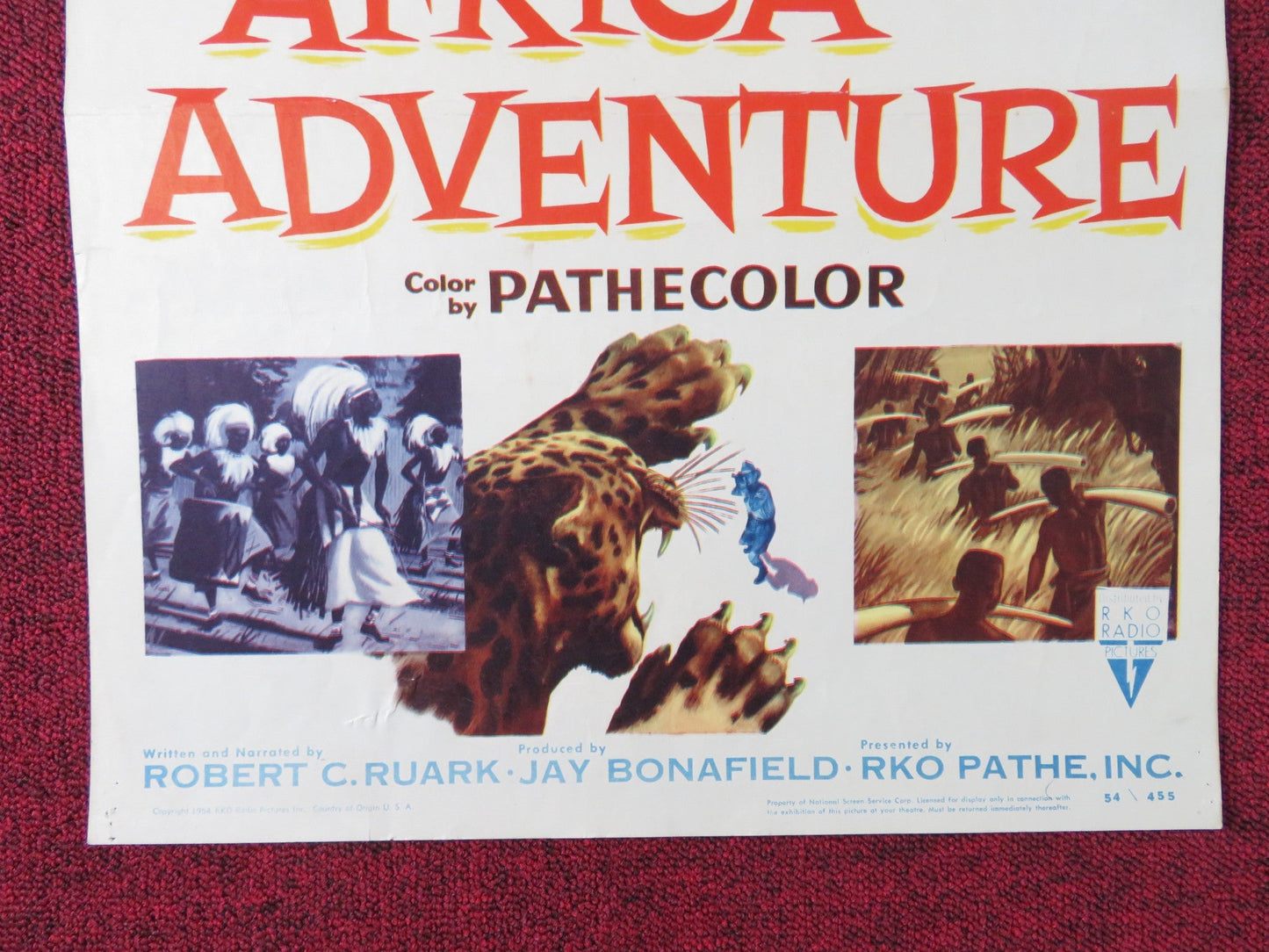 AFRICA ADVENTURE US INSERT POSTER ROBERT RUARK 1954 - Rendezvous Cinema