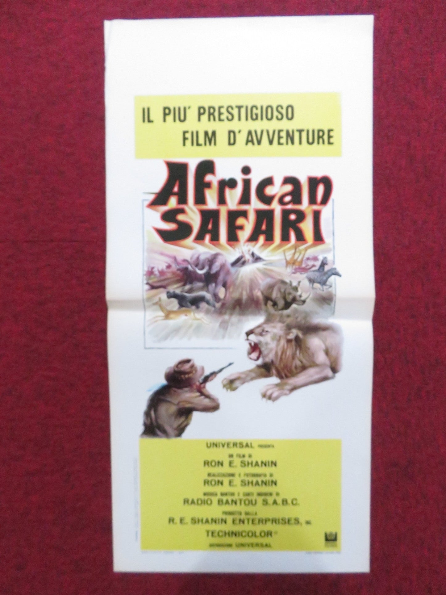 AFRICAN SAFARI ITALIAN LOCANDINA POSTER RONALD E. SHANIN 1970 - Rendezvous Cinema