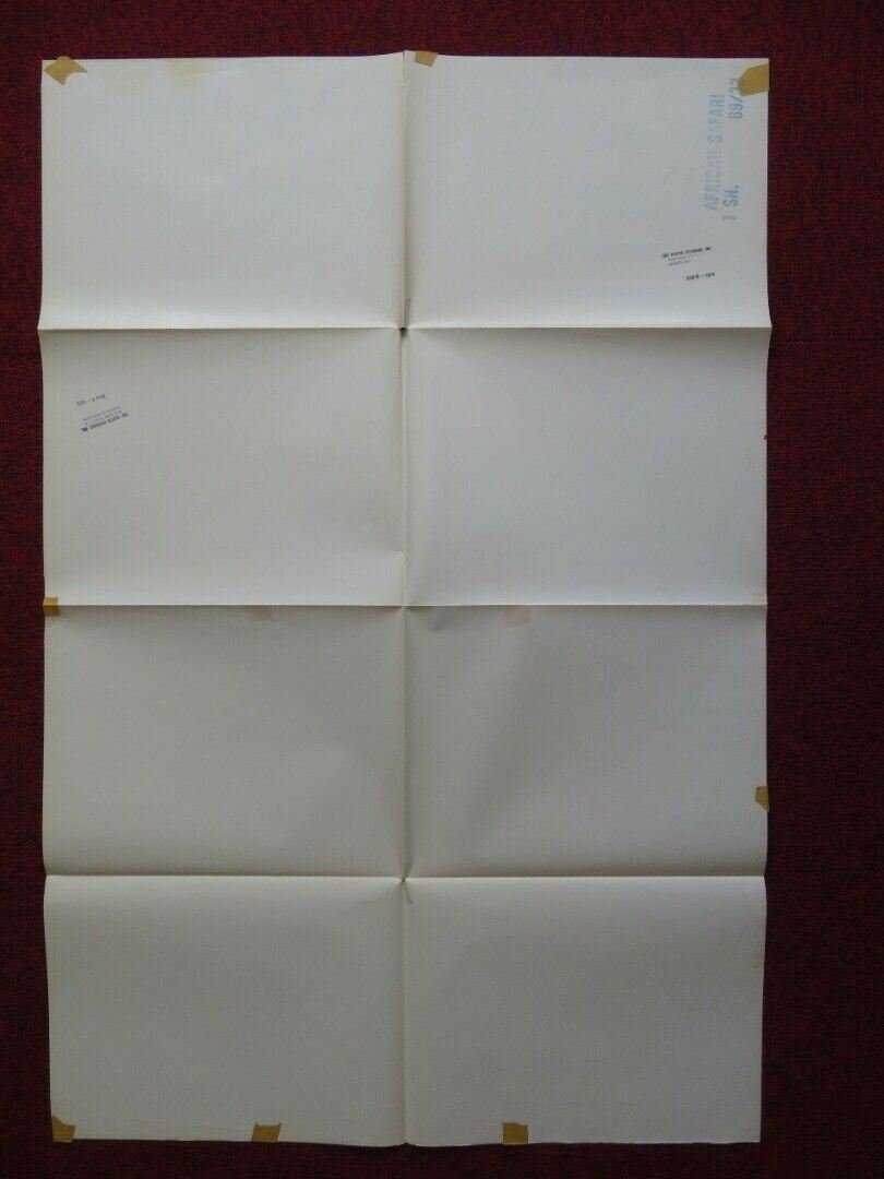 AFRICAN SAFARI/RIVERS OF FIRE AND ICE FOLDED US ONE SHEET POSTER MICHAEL RYE '69 - Rendezvous Cinema