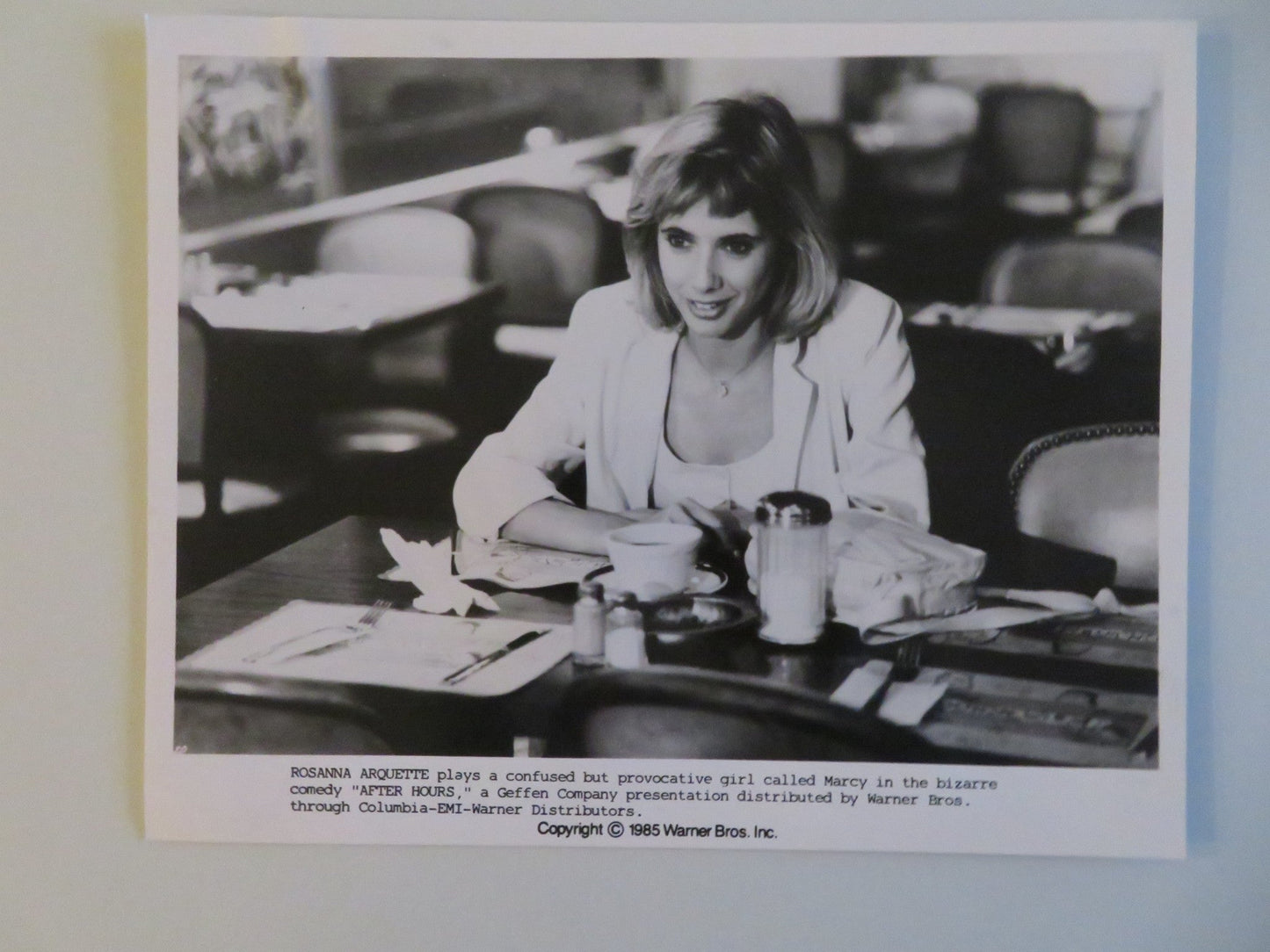 AFTER HOURS MOVIE STILL PHOTO LOT OF 2 ROSANNA ARQUETTE GRIFFIN DUNNE 1985 - Rendezvous Cinema