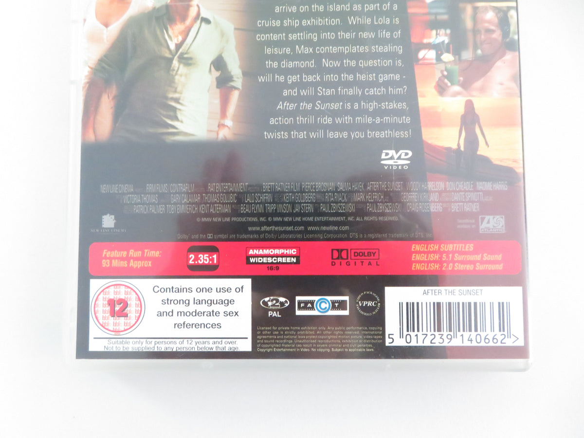 After the Sunset (DVD) Pierce Brosnan Salma Hayek Woody Harrelson 2004 Region 2 Movie posters
