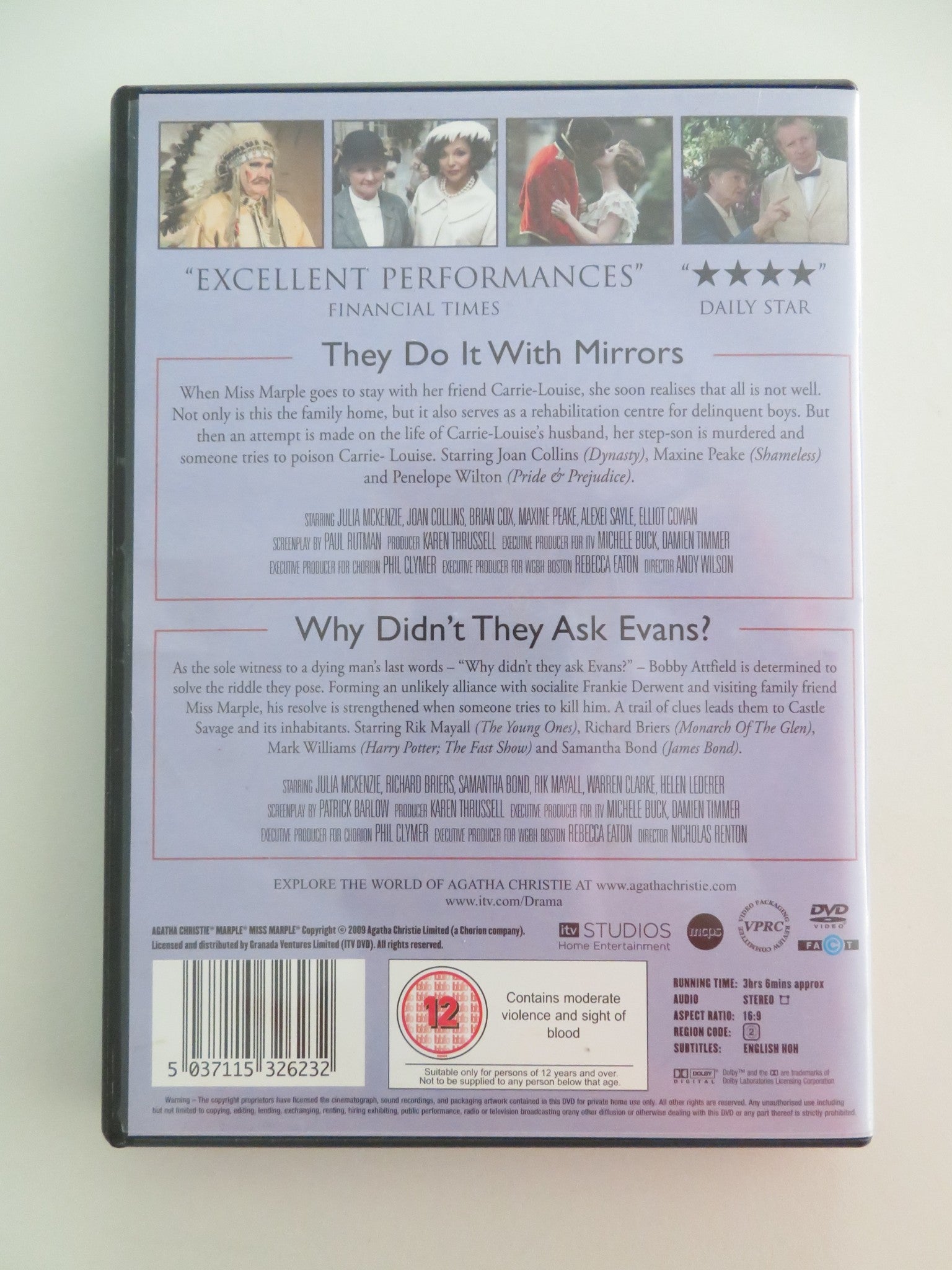 AGATHA CHRISTIE- MARPLE -2 DISCS (DVD) JULIA MCKENZIE JOAN COLLINS 2009 REGION 2 - Rendezvous Cinema