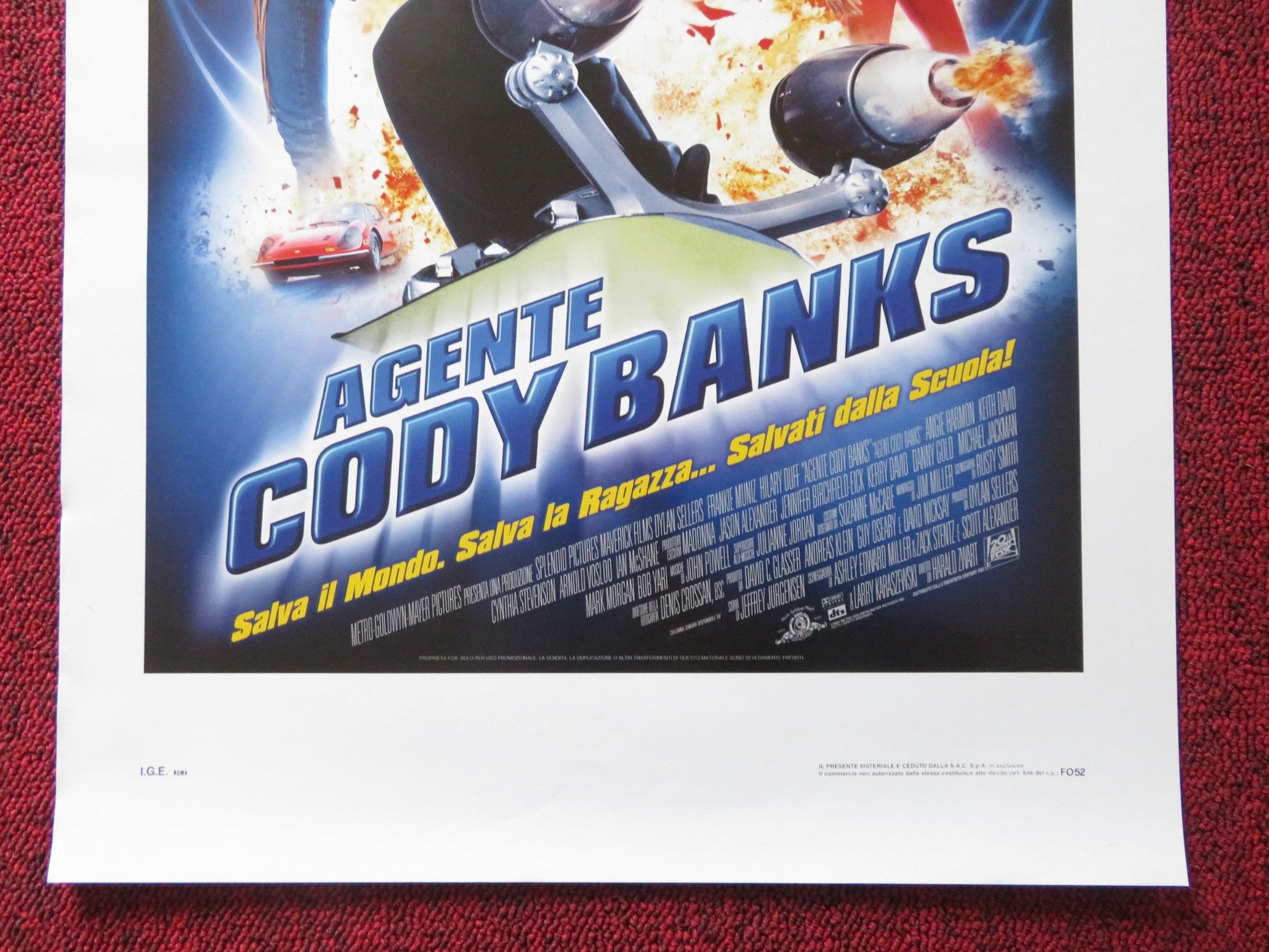 AGENT CODY BANKS ITALIAN LOCANDINA POSTER FRANKIE MUNIZ HILARY DUFF 2003 Rendezvous Cinema Movie posters