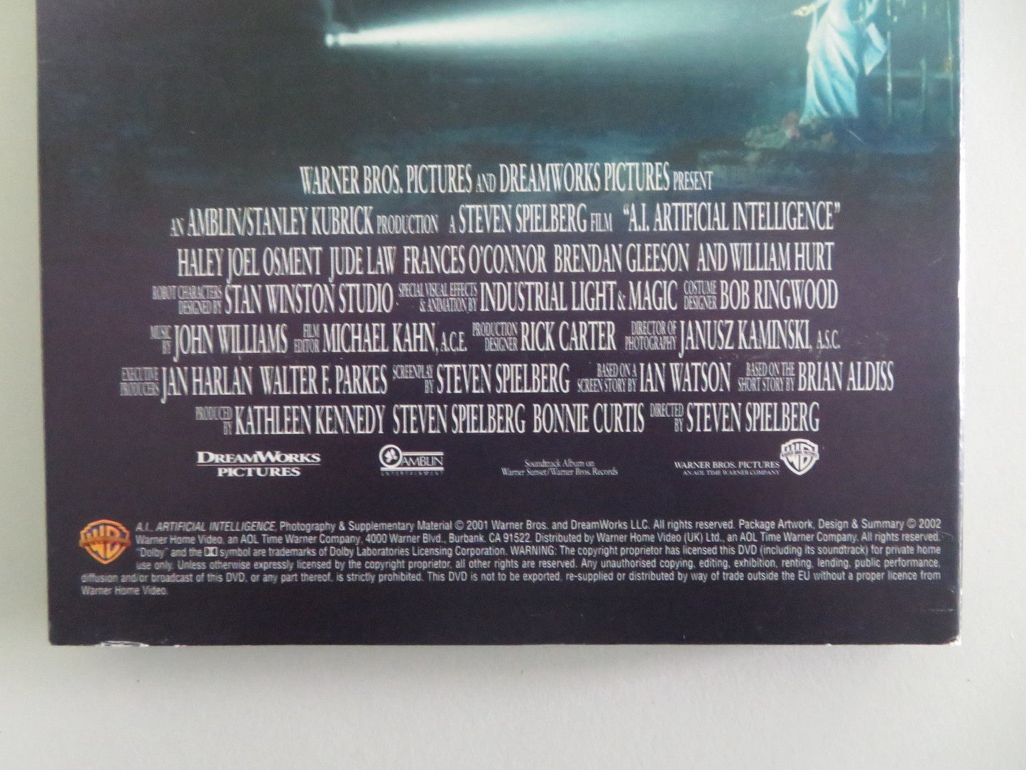 A.I. Artificial Intelligence (DVD) Haley Joel - Osment Jude Law 2001 Region 2 Movie posters