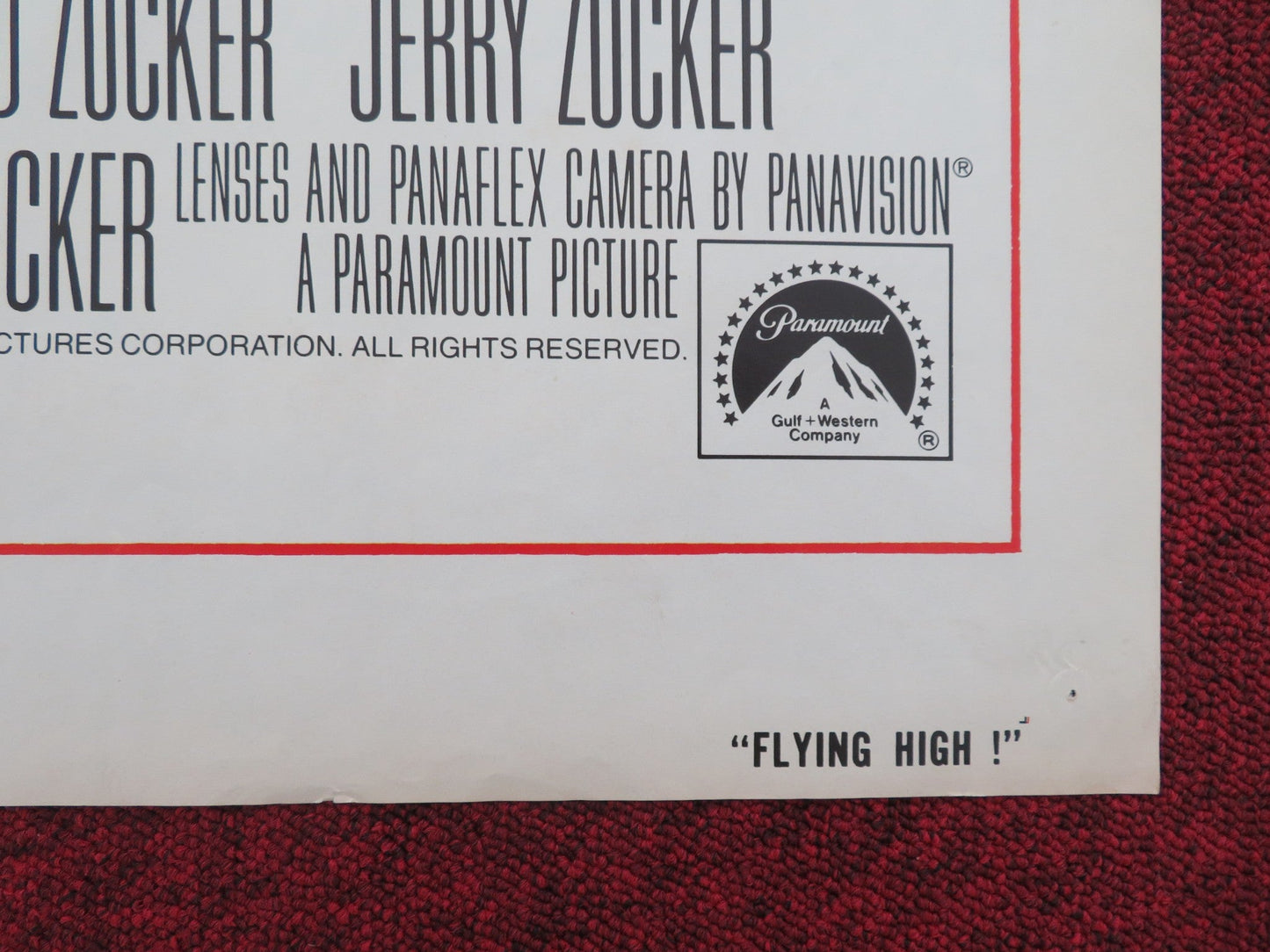 Airplane! Folded US One Sheet Poster Lloyd Bridges Peter Graves 1980 Movie posters