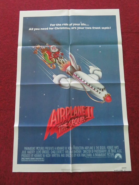 AIRPLANE II THE SEQUEL FOLDED US ONE SHEET POSTER LLOYD BRIDGES P. GRAVES 1982 Movie posters