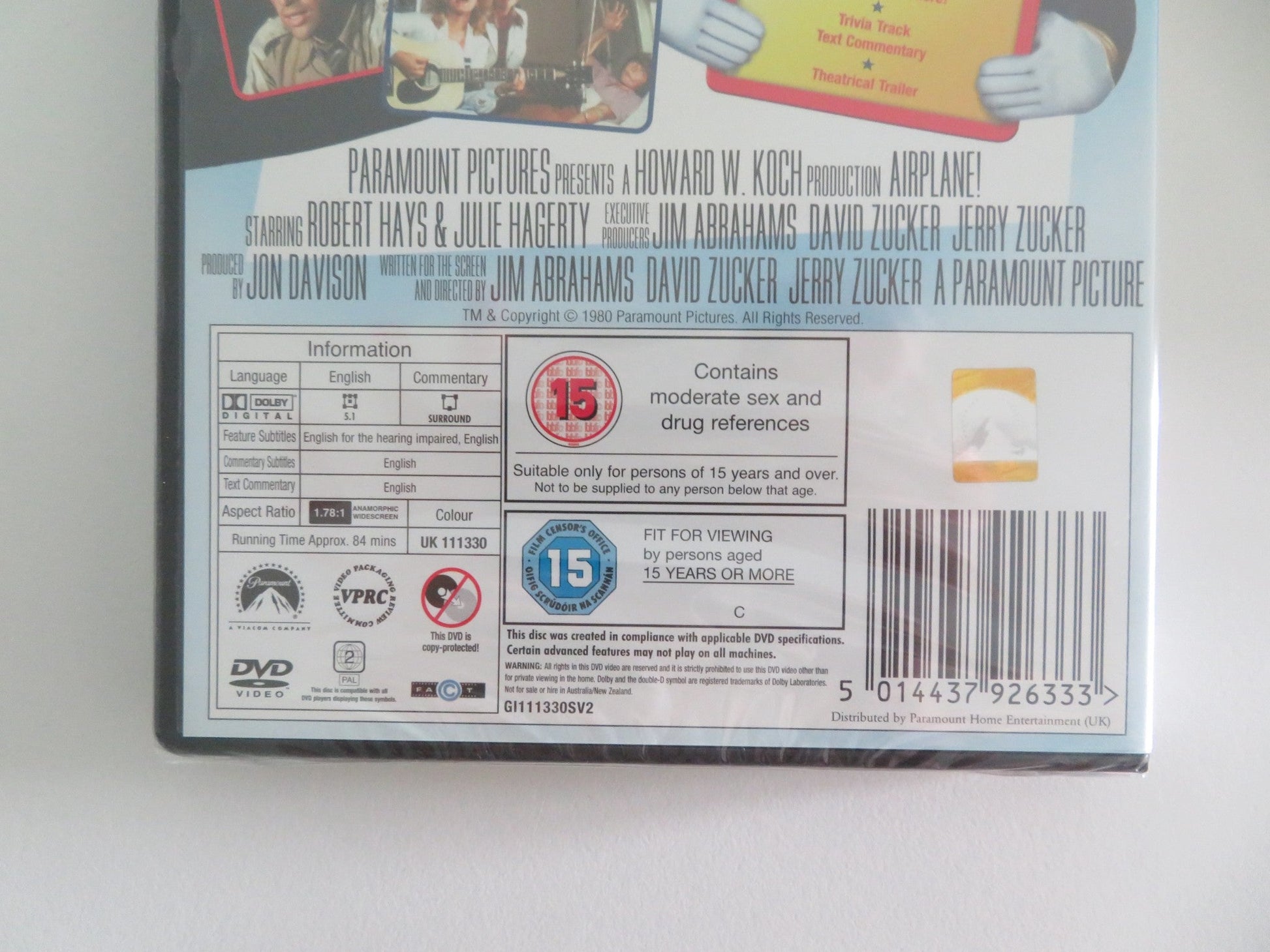 AIRPLANE! SPECIAL COLLECTOR'S EDITION (DVD) LESLIE NIELSEN 1980 REGION 2 Movie posters