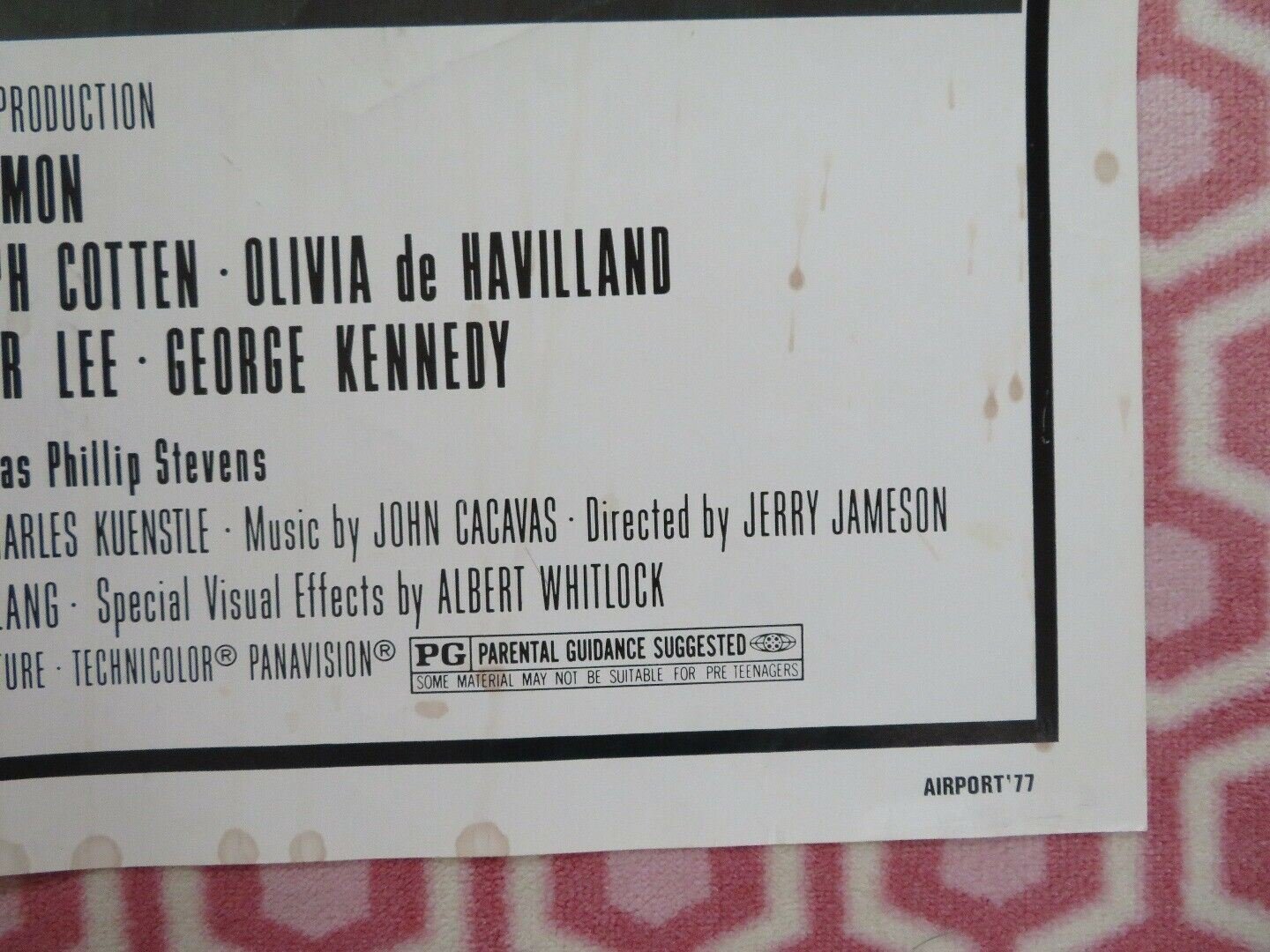 AIRPORT '77 FOLDED US ONE SHEET POSTER JACK LEMMON LEE GRANT BRENDA VACCARO 1977 - Rendezvous Cinema