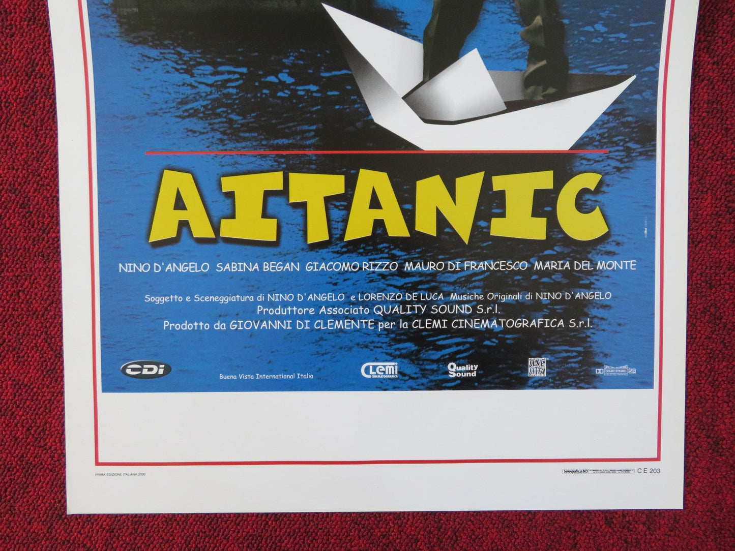 AITANIC ITALIAN LOCANDINA POSTER NINO D'ANGELO SABINA BEGAN 2000 - Rendezvous Cinema