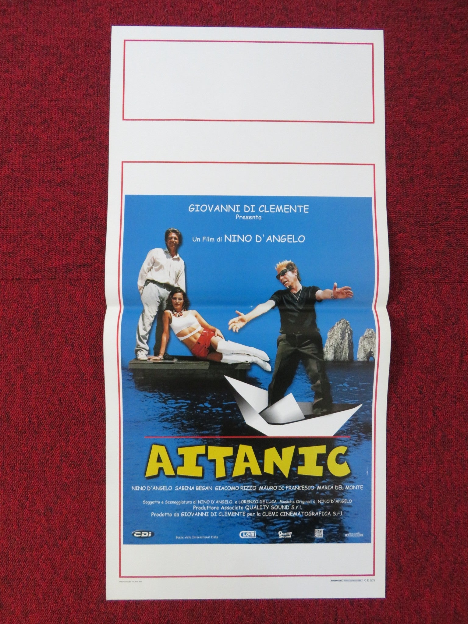 AITANIC ITALIAN LOCANDINA POSTER NINO D'ANGELO SABINA BEGAN 2000 - Rendezvous Cinema