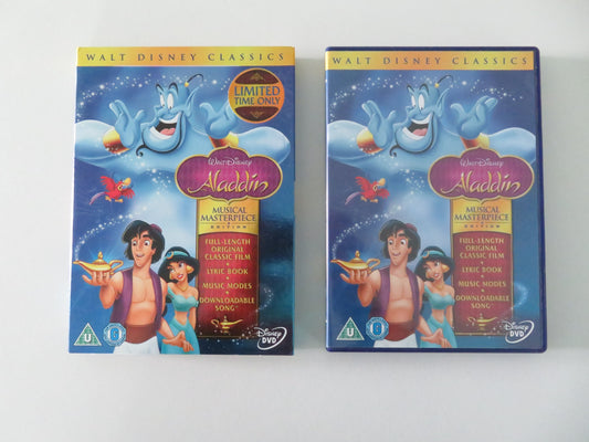 Aladdin (DVD) Disney Scott Weinger Robin Williams Linda Larkin 1992 Region 2 Movie posters