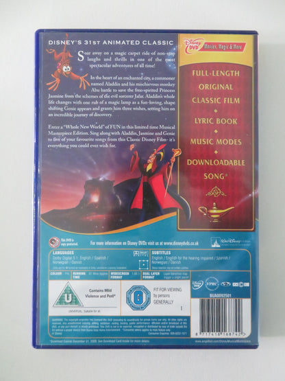 Aladdin (DVD) Disney Scott Weinger Robin Williams Linda Larkin 1992 Region 2 Movie posters