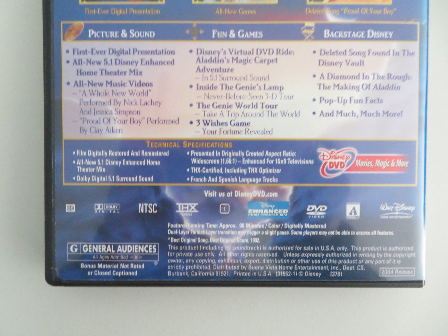Aladdin - Platinum Edition 2 disc special edition (DVD) Disney 1992 Region 1 Movie posters