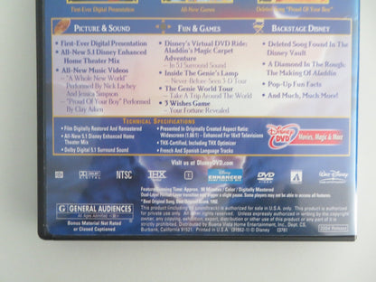 Aladdin - Platinum Edition 2 disc special edition (DVD) Disney 1992 Region 1 Movie posters
