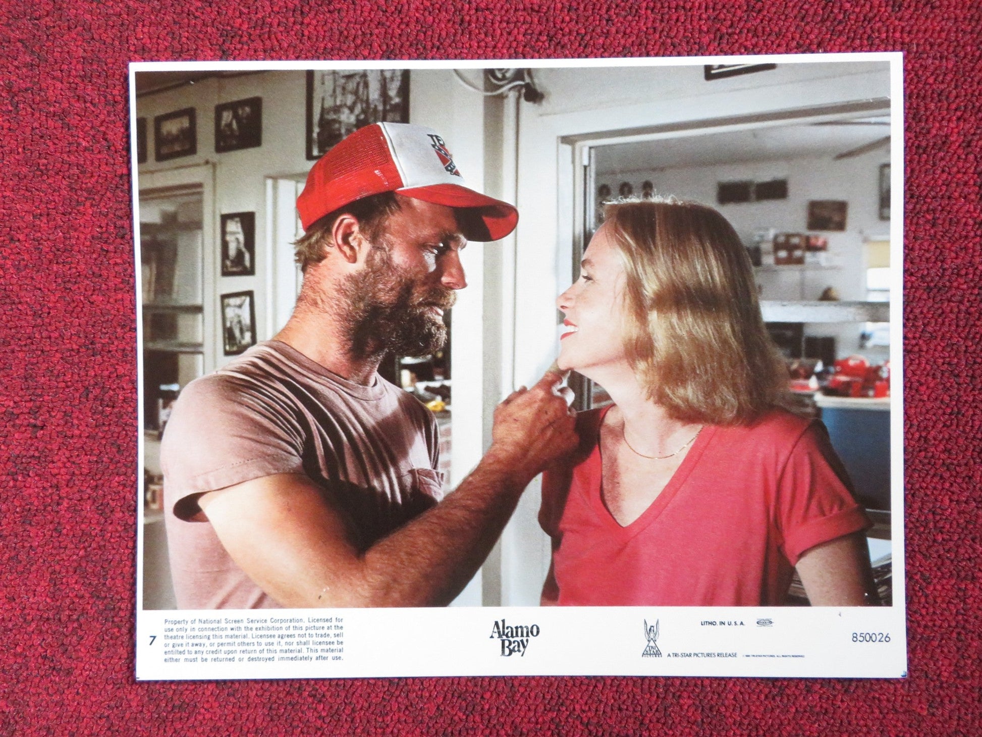 ALAMO BAY - 7 LOBBY CARD ED HARRIS AMY MADIGAN 1985 Rendezvous Cinema Movie posters