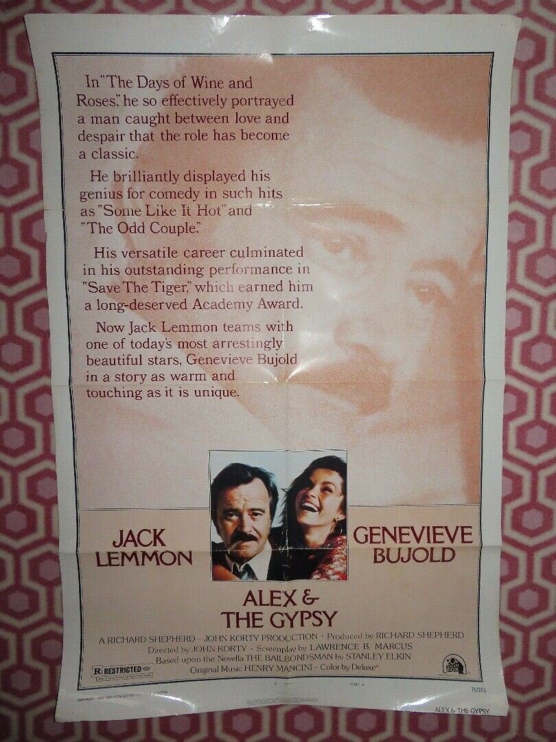 ALEX & THE GYPSY STYLE A US ONE SHEET POSTER JACK LEMMON 1976 ...