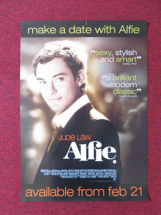 ALFIE VHS VIDEO POSTER JUDE LAW SIENNA MILLER 2004 Rendezvous Cinema Movie posters
