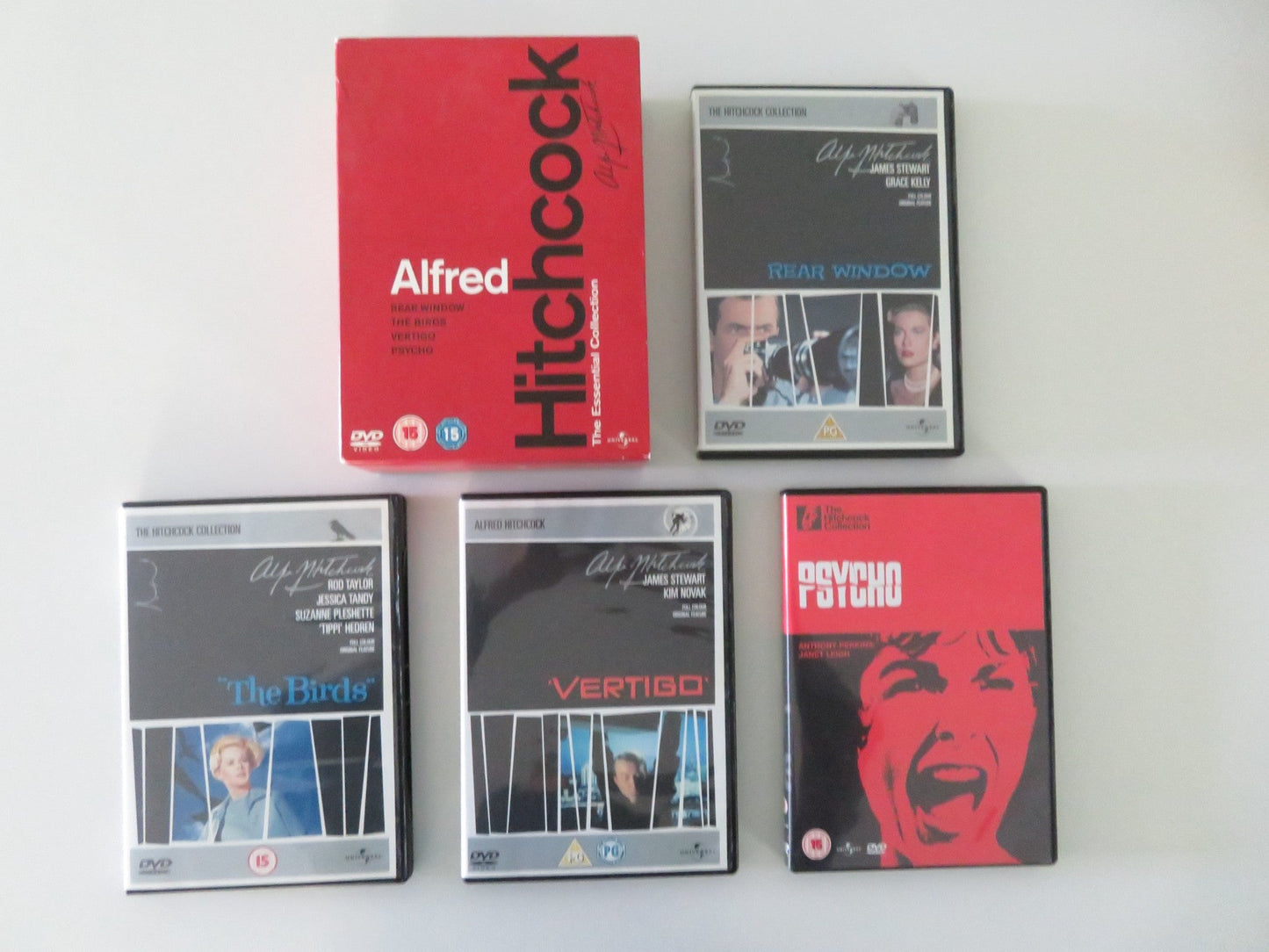Alfred Hitchock The Essential Collection - B (DVD BoxSet) 1954 Region 2, 4 Movie posters