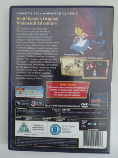 ALICE IN WONDERLAND - 60TH ANNIVERSARY EDITION (DVD) DISNEY 2002 REGION 2 Movie posters