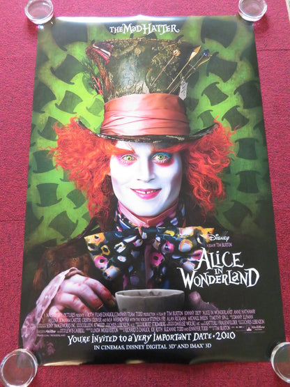 ALICE IN WONDERLAND - D US ONE SHEET ROLLED POSTER JOHNNY DEPP WASIKOWSKA 2010 Rendezvous Cinema Movie posters