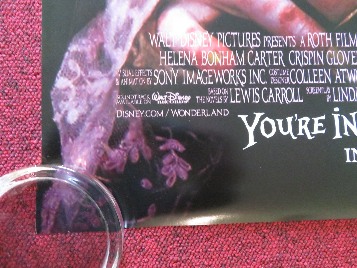 ALICE IN WONDERLAND - D US ONE SHEET ROLLED POSTER JOHNNY DEPP WASIKOWSKA 2010 Rendezvous Cinema Movie posters