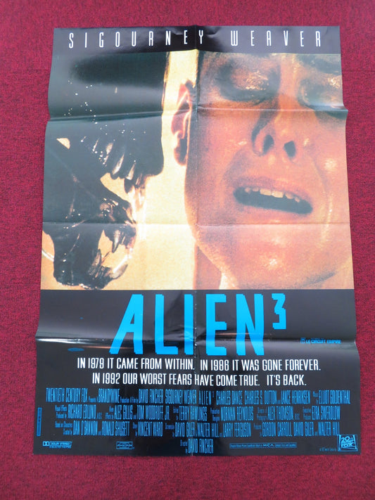 Alien 3 Lebanese Poster Folded Sigourney Weaver Charles Dance 1992 Movie posters