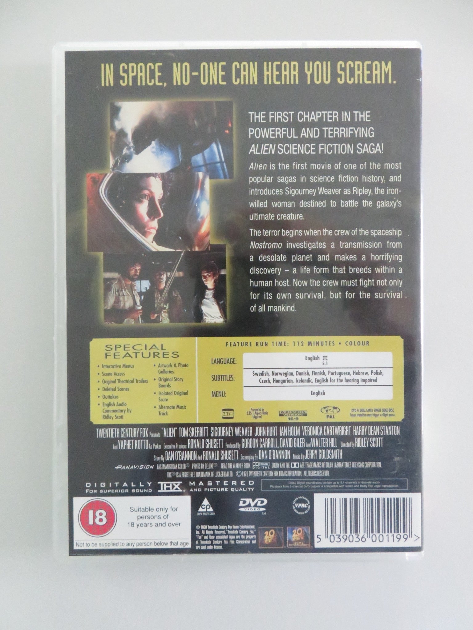 ALIEN (DVD) SIGOURNEY WEAVER JOHN HURT 1979 REGION 2 Movie posters
