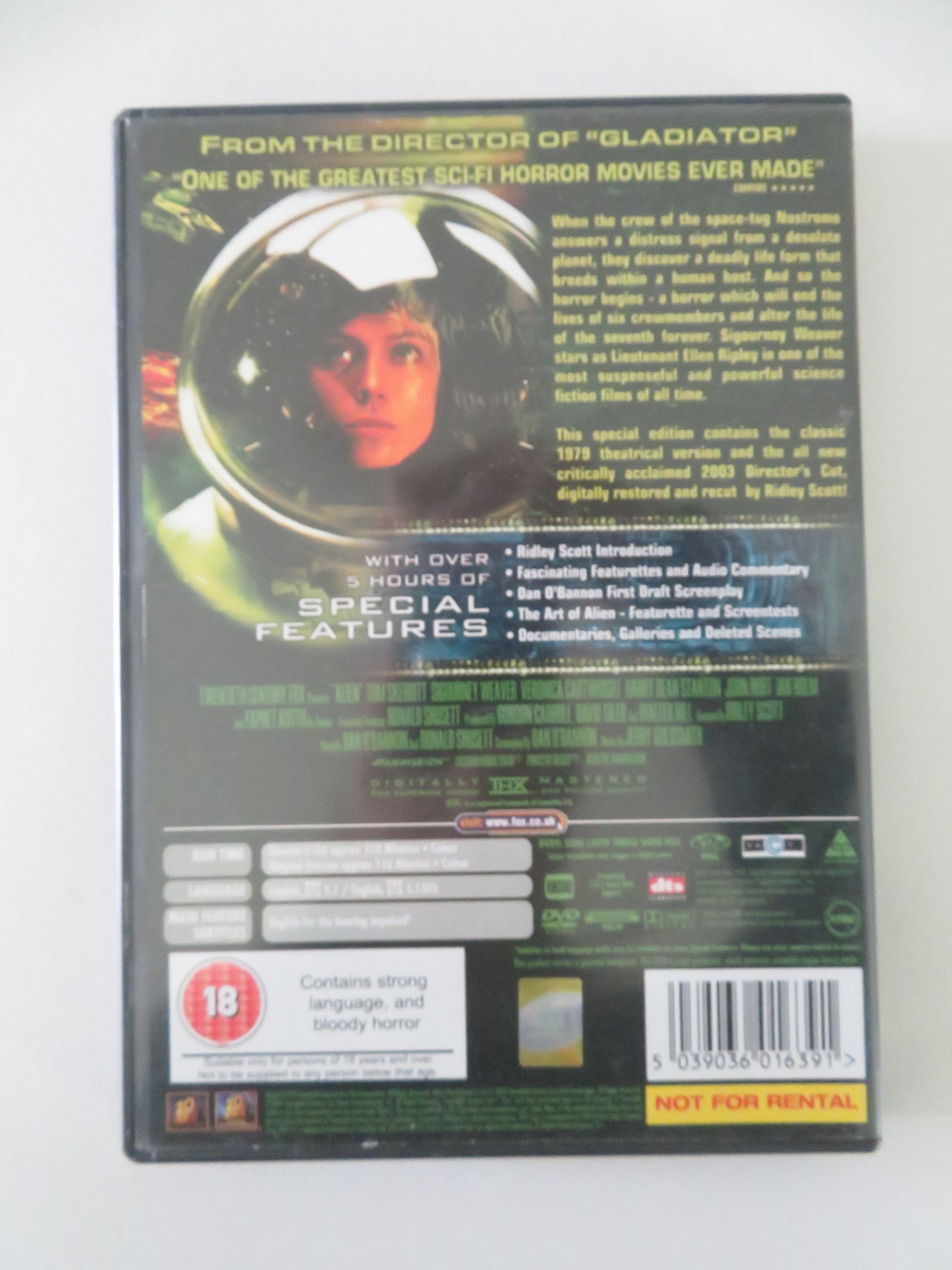 Alien - The Director's Cut 2 Disc Special Edition (DVD) S. Weaver 1979 Region 2 Movie posters