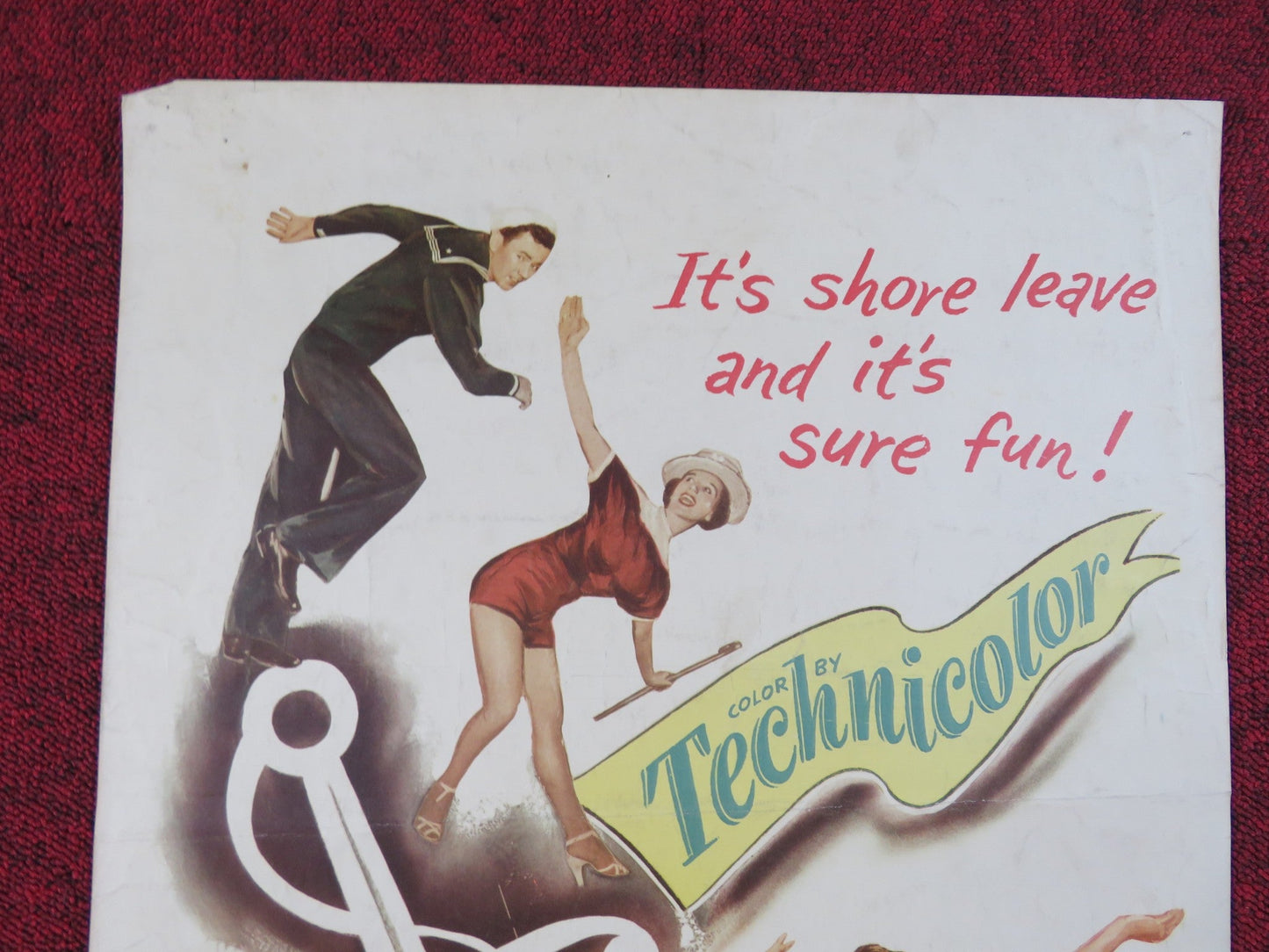 ALL ASHORE - B US INSERT POSTER MICKEY ROONEY DICK HAYMES 1952 - Rendezvous Cinema