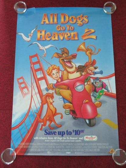 ALL DOGS GO TO HEAVEN 2 VHS VIDEO POSTER ROLLED CHARLIE SHEEN BORGNINE 1996 Movie posters