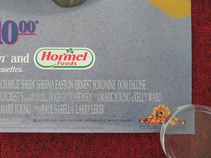 ALL DOGS GO TO HEAVEN 2 VHS VIDEO POSTER ROLLED CHARLIE SHEEN BORGNINE 1996 Movie posters