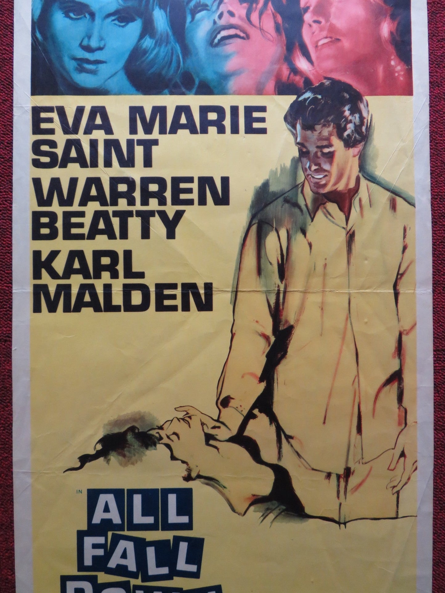 ALL FALL DOWN US INSERT (14"x 36") POSTER EVA MARIE SAINT WARREN BEATTY 1962 - Rendezvous Cinema